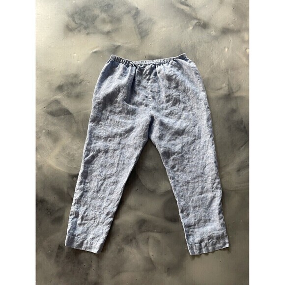 Habitat Clothes To Live In Linen Wide Leg Cropped Pants Size M - Picture 5 of 5